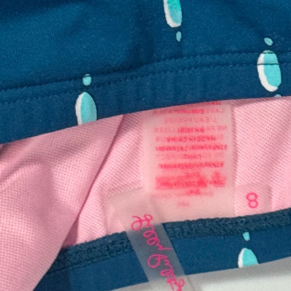 Lilly Pulitzer Rumy High Waisted Bikini Bottom Macaw Blue Coconut Row Size 8 NWT - Picture 9 of 11